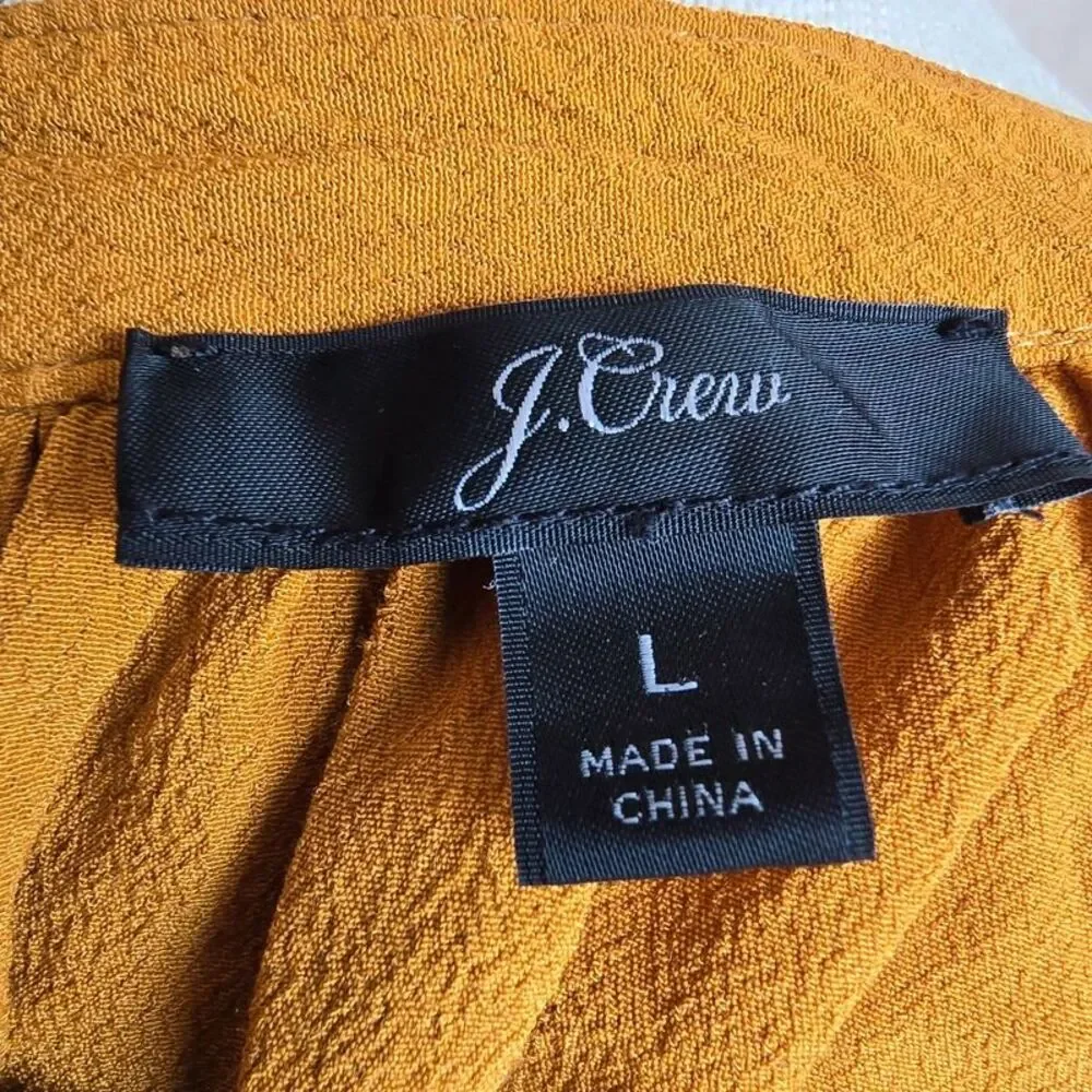 J. Crew Long-Sleeve Top Yellow Size L